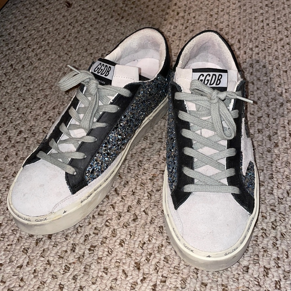 Golden Goose Glitter hi star platform sneaker